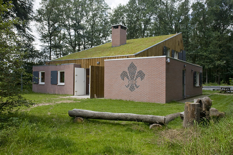 Clubhuis Doolhut 3 van Scouting Pieter Maritz in Ede