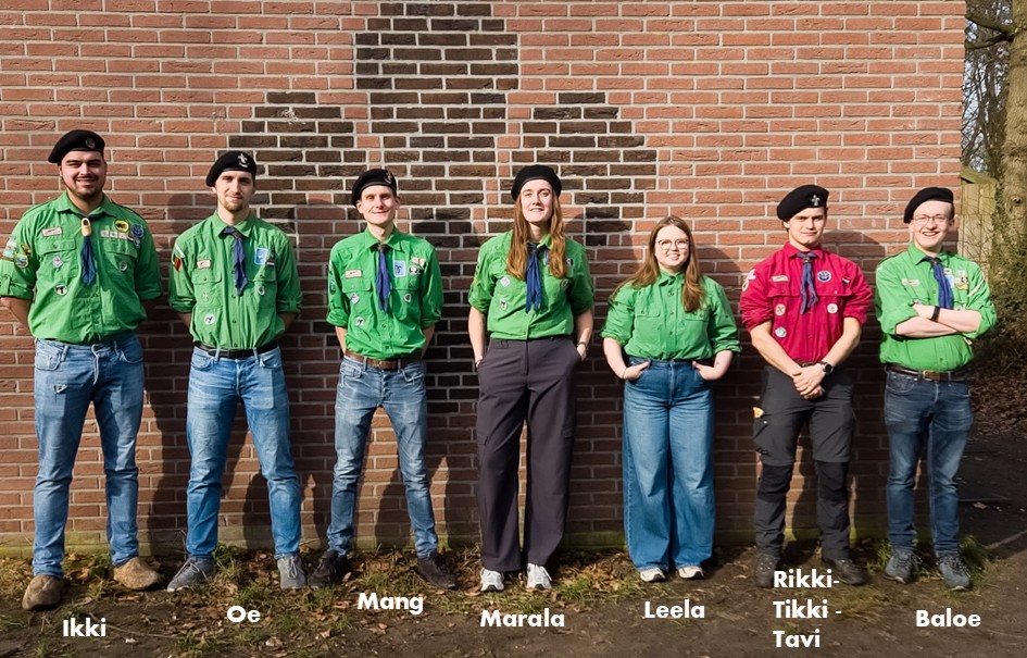 Het leidingteam van de welpen van Pieter Maritz